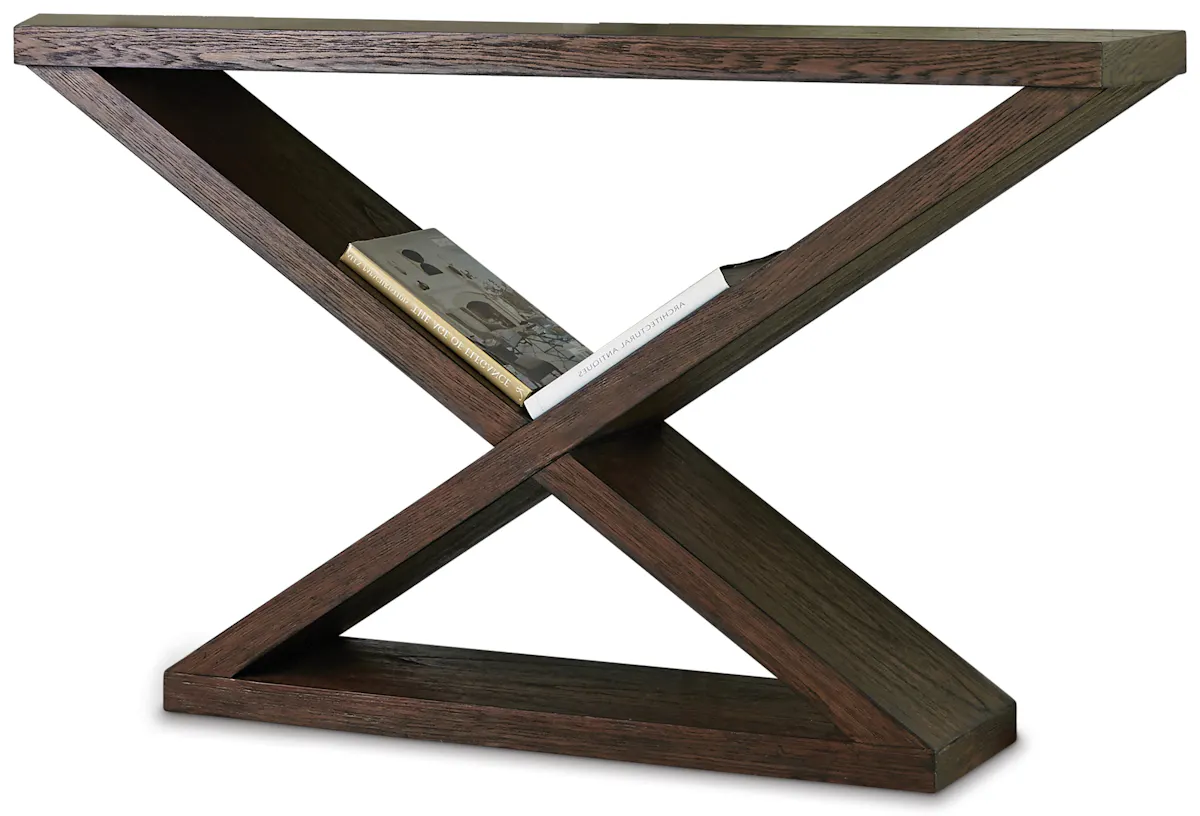 Ambella Home 27037-850-001 Salone Scuro Double-V Console Table Ambella Home 27037-850-001 Salone Scuro Double-V Console Table