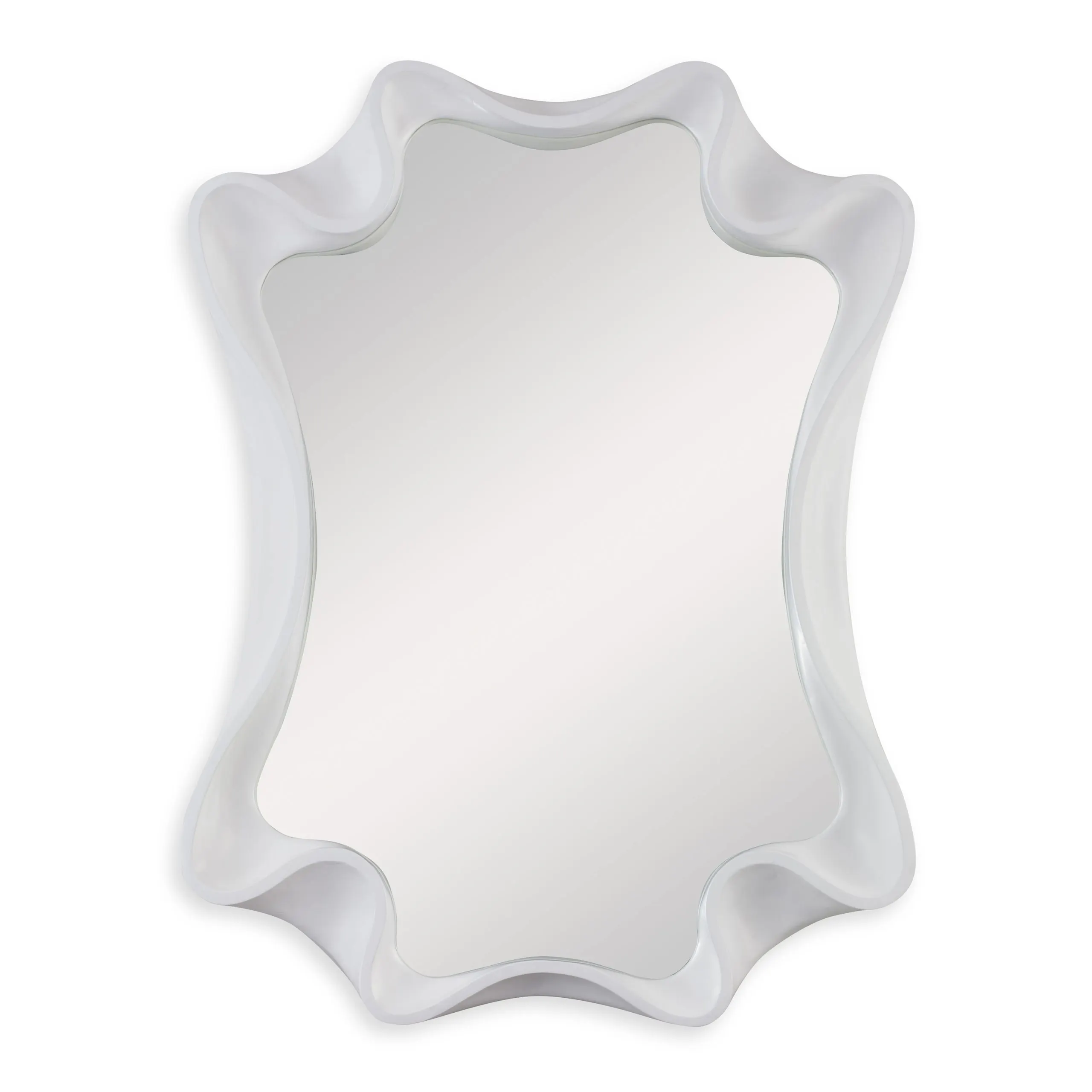 Ambella Home 27113-980-001 Scalloped Mirror Bright White