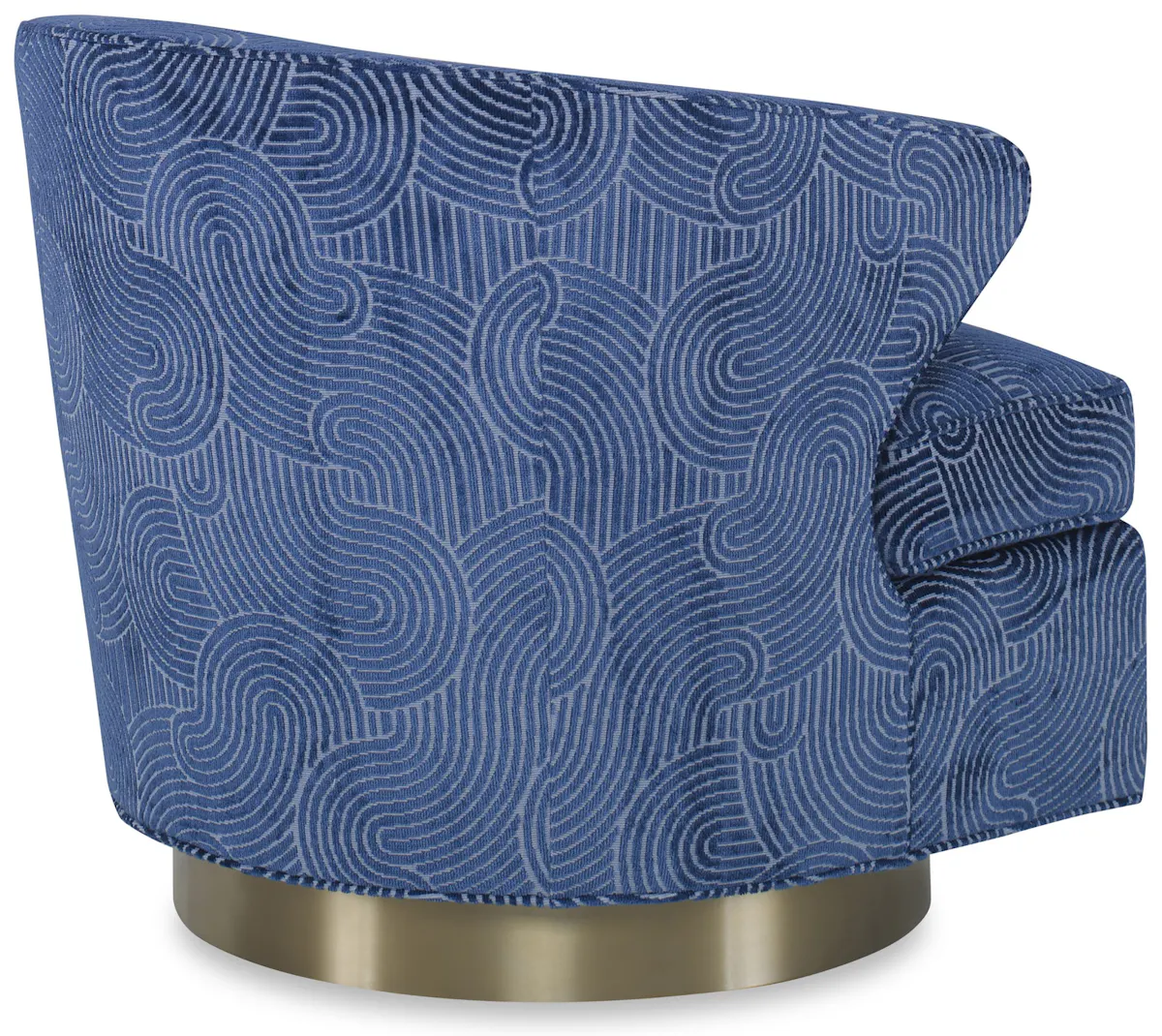 Ambella Home 276-00 Scoop Swivel Chair Brass Base Ambella Home 276-00 Scoop Swivel Chair Brass Base