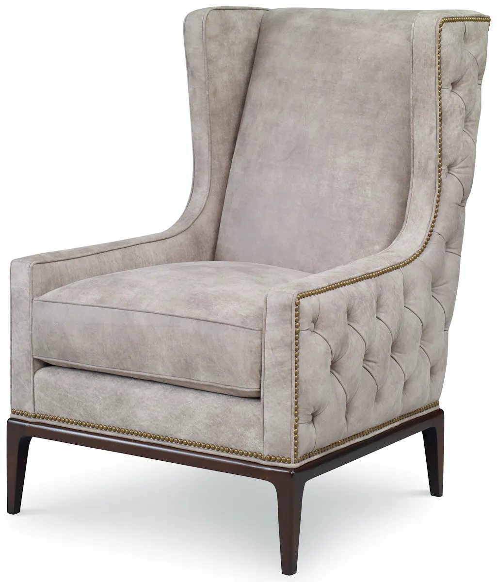 Ambella Home 296-00 Claxton Wing Chair Tufted Outside Ambella Home 296-00 Claxton Wing Chair Tufted Outside