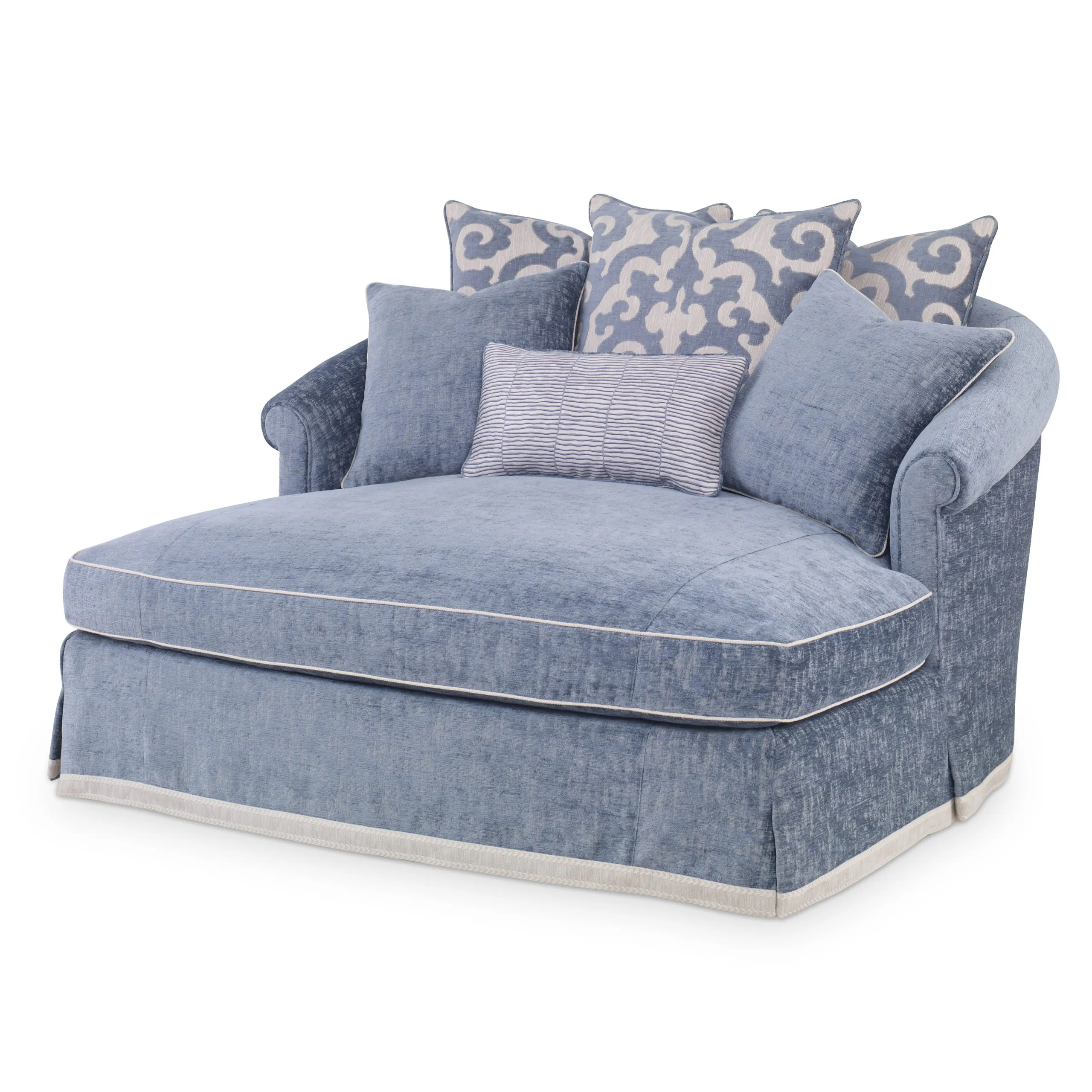 Ambella Home 300-00 Josephine Double Chaise Skirted