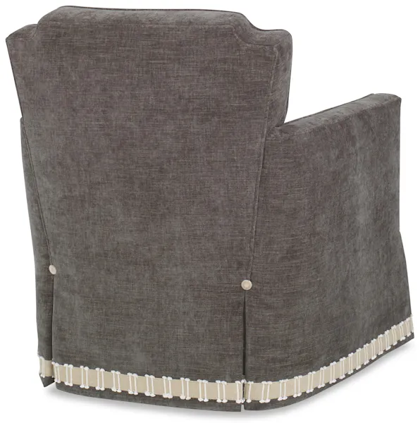 Ambella Home 436-00 Elise Swivel Chair Skirted Ambella Home 436-00 Elise Swivel Chair Skirted