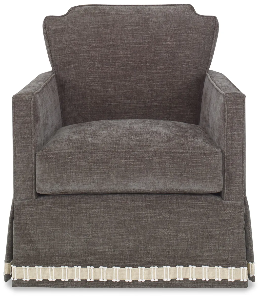 Ambella Home 436-00 Elise Swivel Chair Skirted Ambella Home 436-00 Elise Swivel Chair Skirted