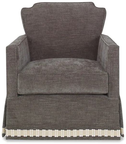 Ambella Home 436-00 Elise Swivel Chair Skirted Ambella Home 436-00 Elise Swivel Chair Skirted