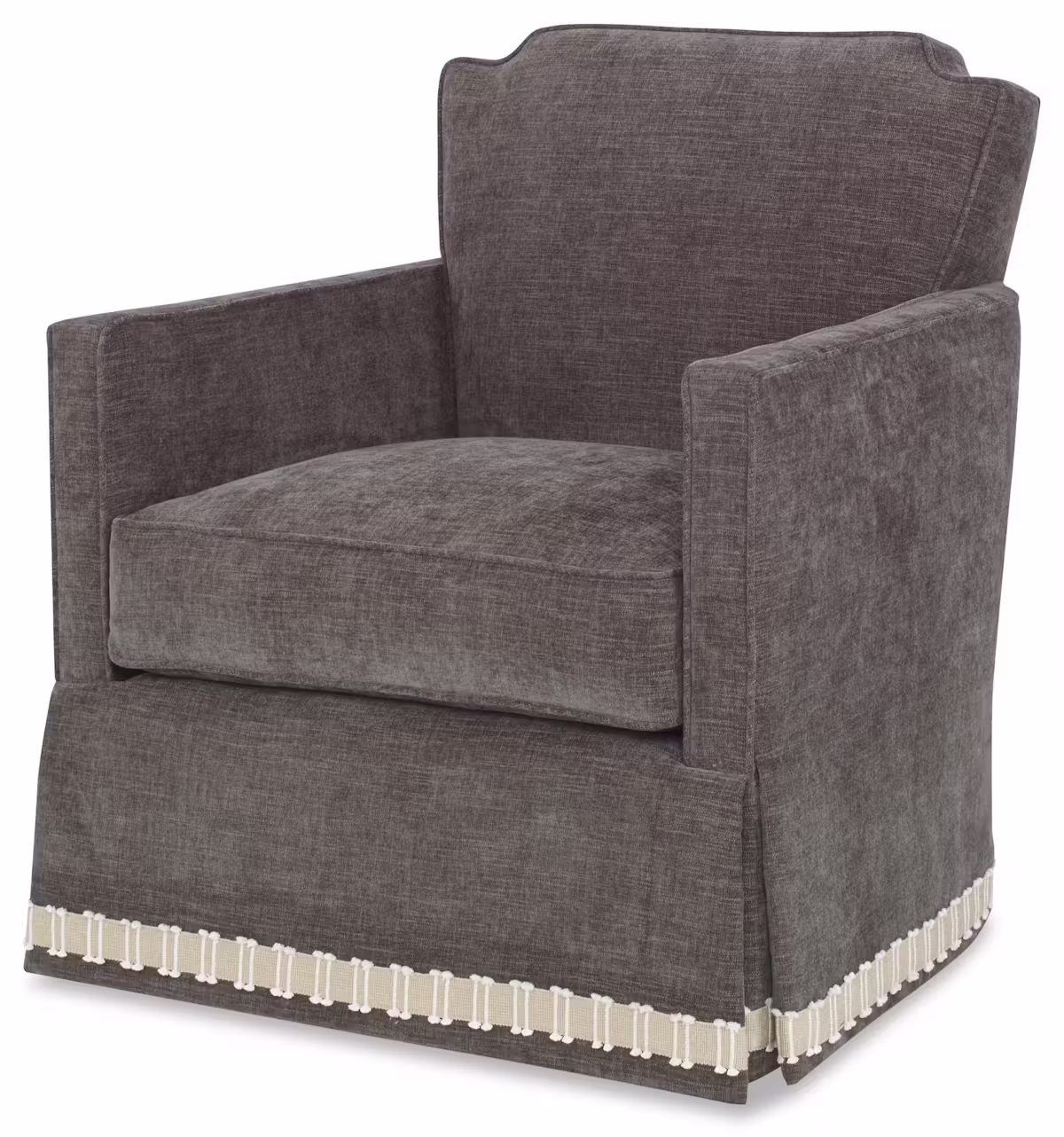 Ambella Home 436-00 Elise Swivel Chair Skirted Ambella Home 436-00 Elise Swivel Chair Skirted