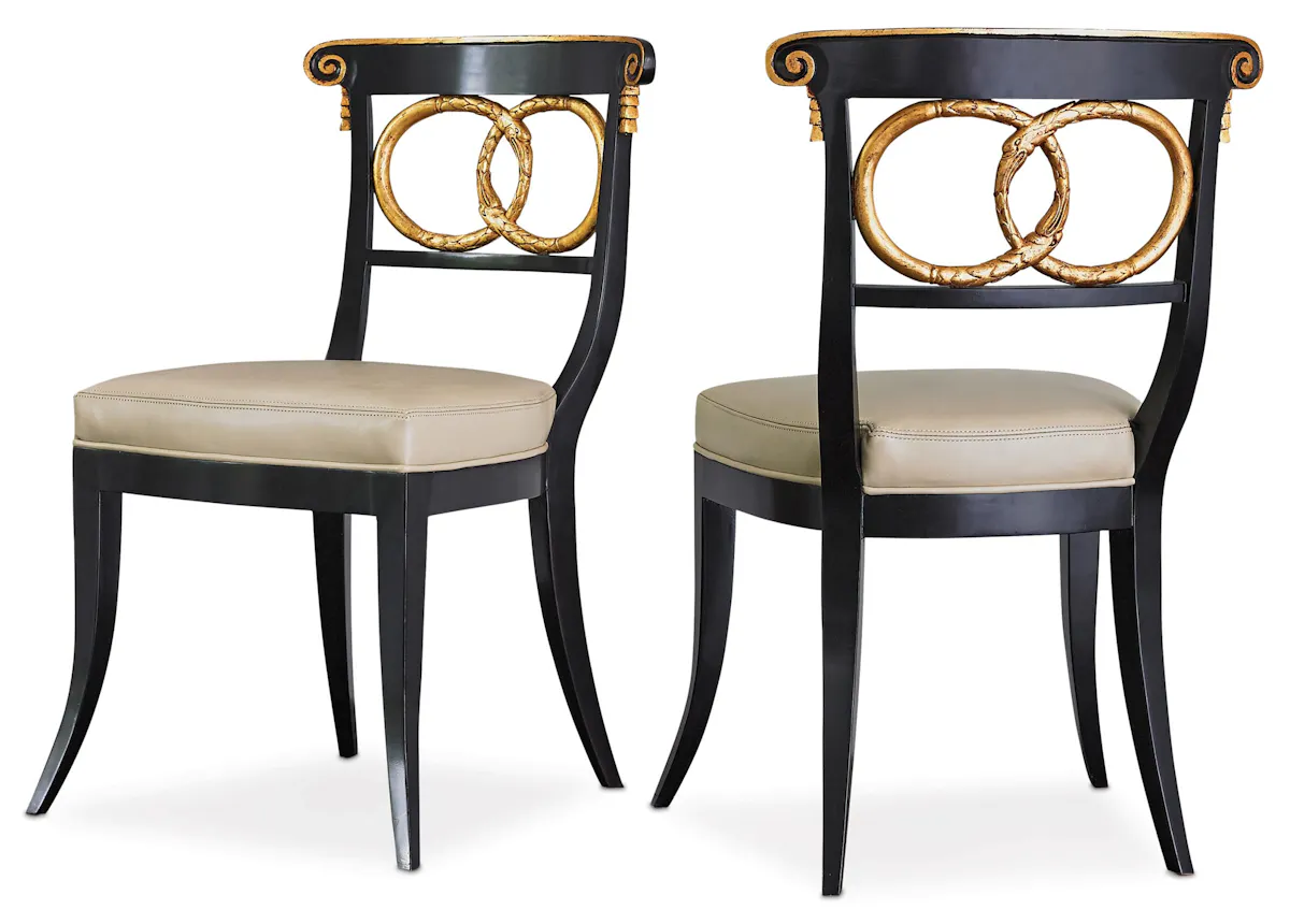 Ambella Home 58012-700-001 Dolphin Chair Black / Gold Ambella Home 58012-700-001 Dolphin Chair Black / Gold