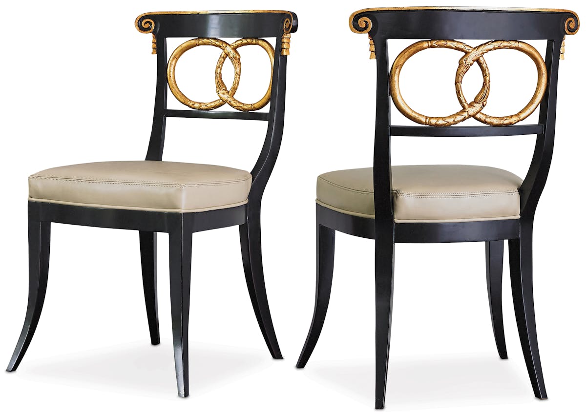 Ambella Home 58012-700-001 Dolphin Chair Black / Gold Ambella Home 58012-700-001 Dolphin Chair Black / Gold