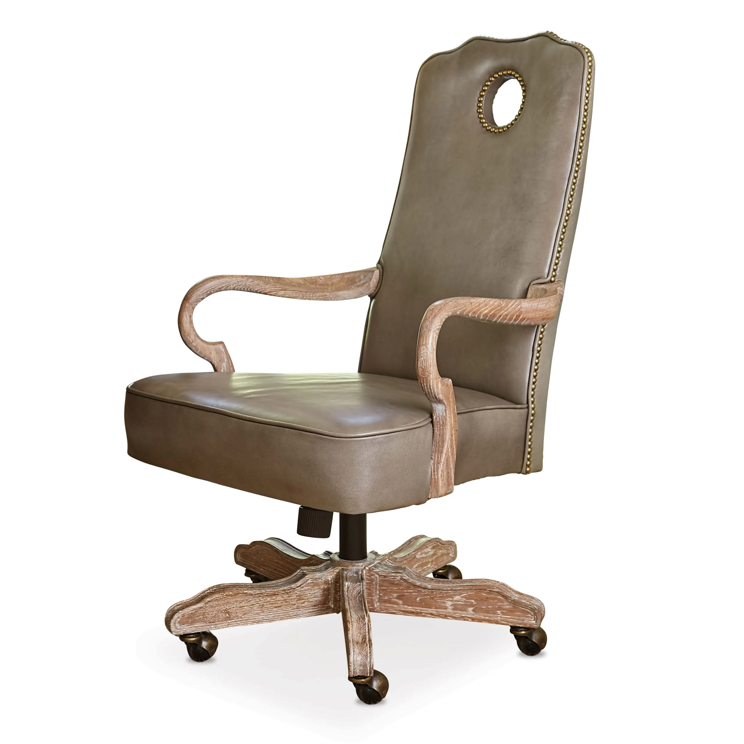 Ambella Home 58013-330-002 Queen Anne Desk Chair Oak