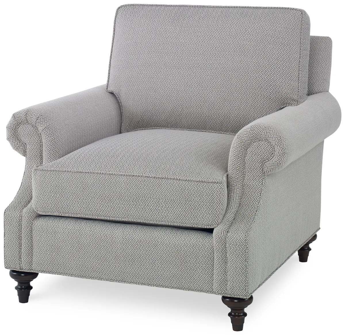 Ambella Home 9001-11 Custom Value Chair Sloped Roll Arm Ambella Home 9001-11 Custom Value Chair Sloped Roll Arm