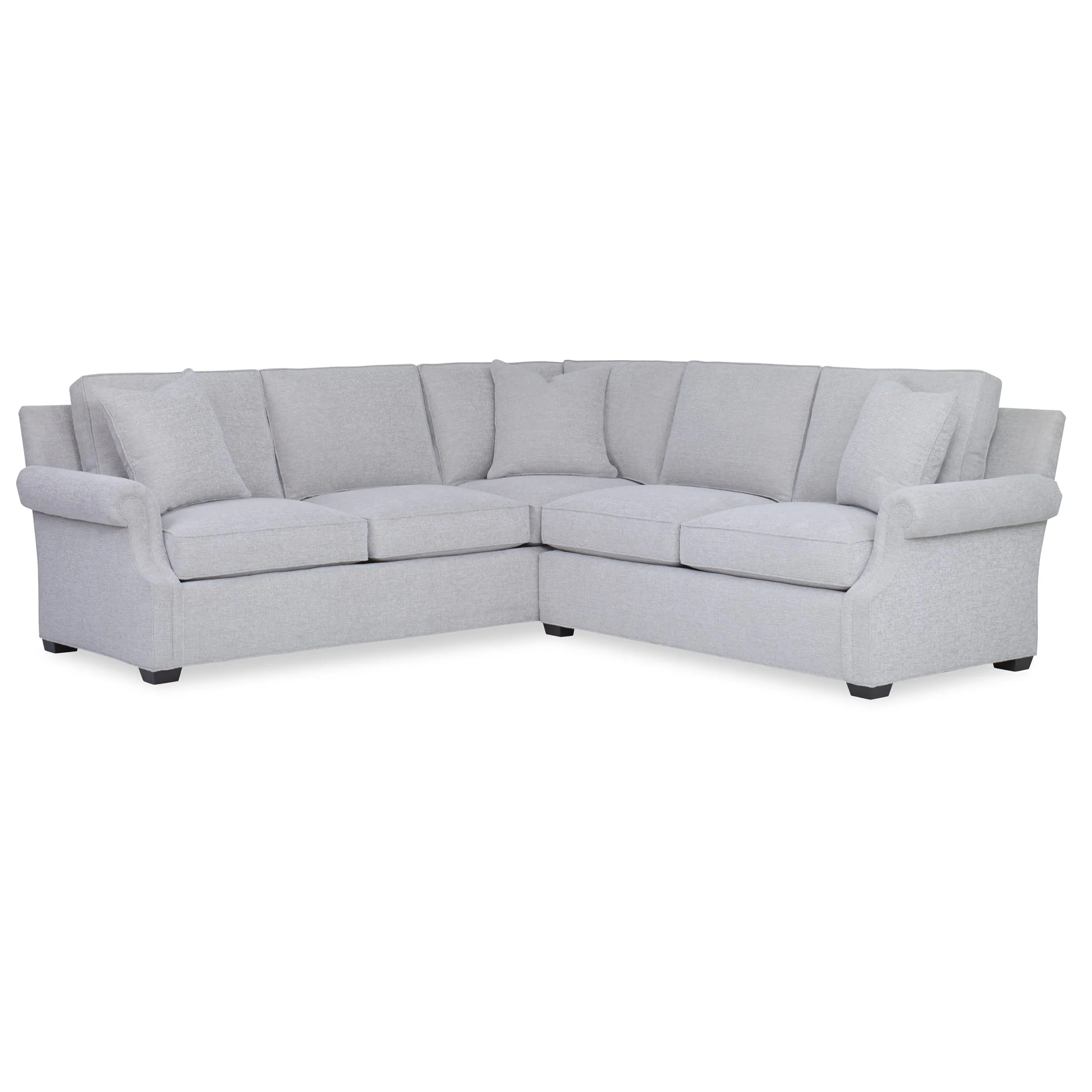 Ambella Home 9001 Custom Value Sectional Sloped Roll Arm