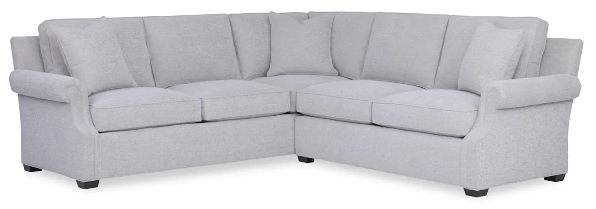 Ambella Home 9001 Custom Value Sectional Sloped Roll Arm Ambella Home 9001 Custom Value Sectional Sloped Roll Arm