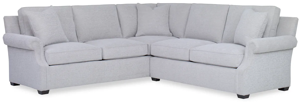 Ambella Home 9001 Custom Value Sectional Sloped Roll Arm Ambella Home 9001 Custom Value Sectional Sloped Roll Arm