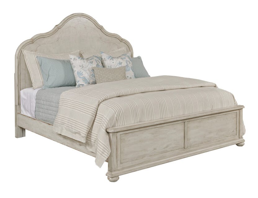 American Drew 309-318CR Vignette Cal-King Panel Bed Package – Creme