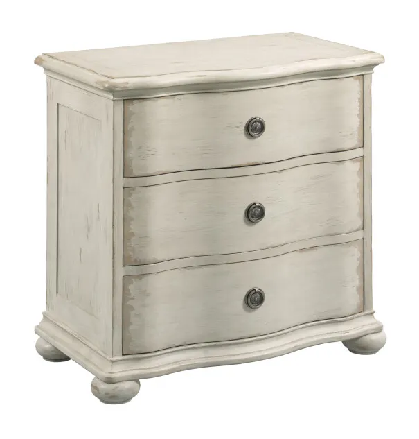 American Drew 309-420C Helene Three Drawer Nightstand - Creme American Drew 309-420C Helene Three Drawer Nightstand - Creme