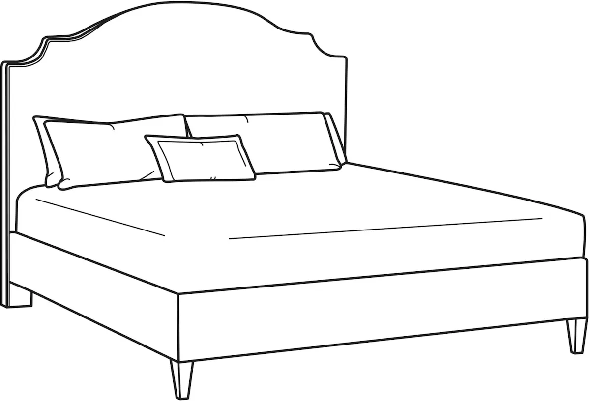 CR Laine BK881 Selena King Bed with Footrail CR Laine BK881 Selena King Bed with Footrail