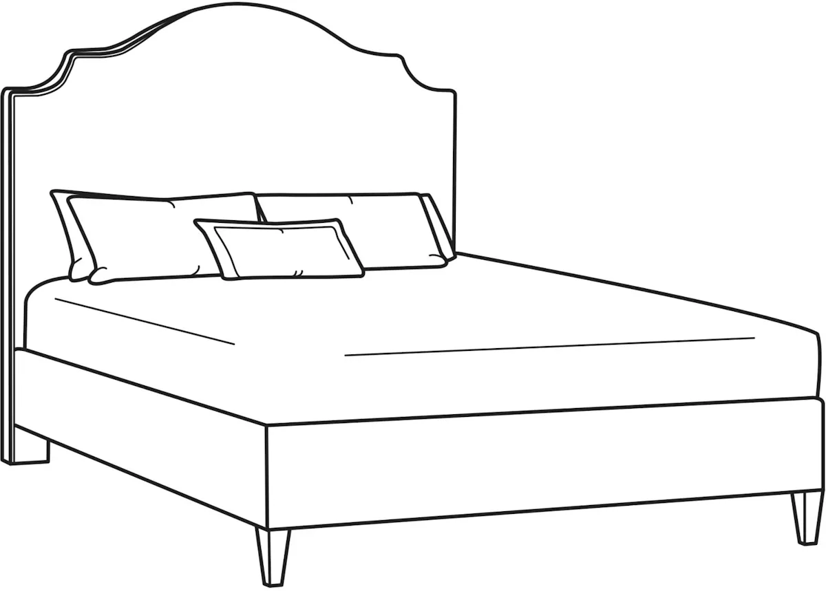CR Laine BQ881 Selena Queen Bed with Footrail CR Laine BQ881 Selena Queen Bed with Footrail