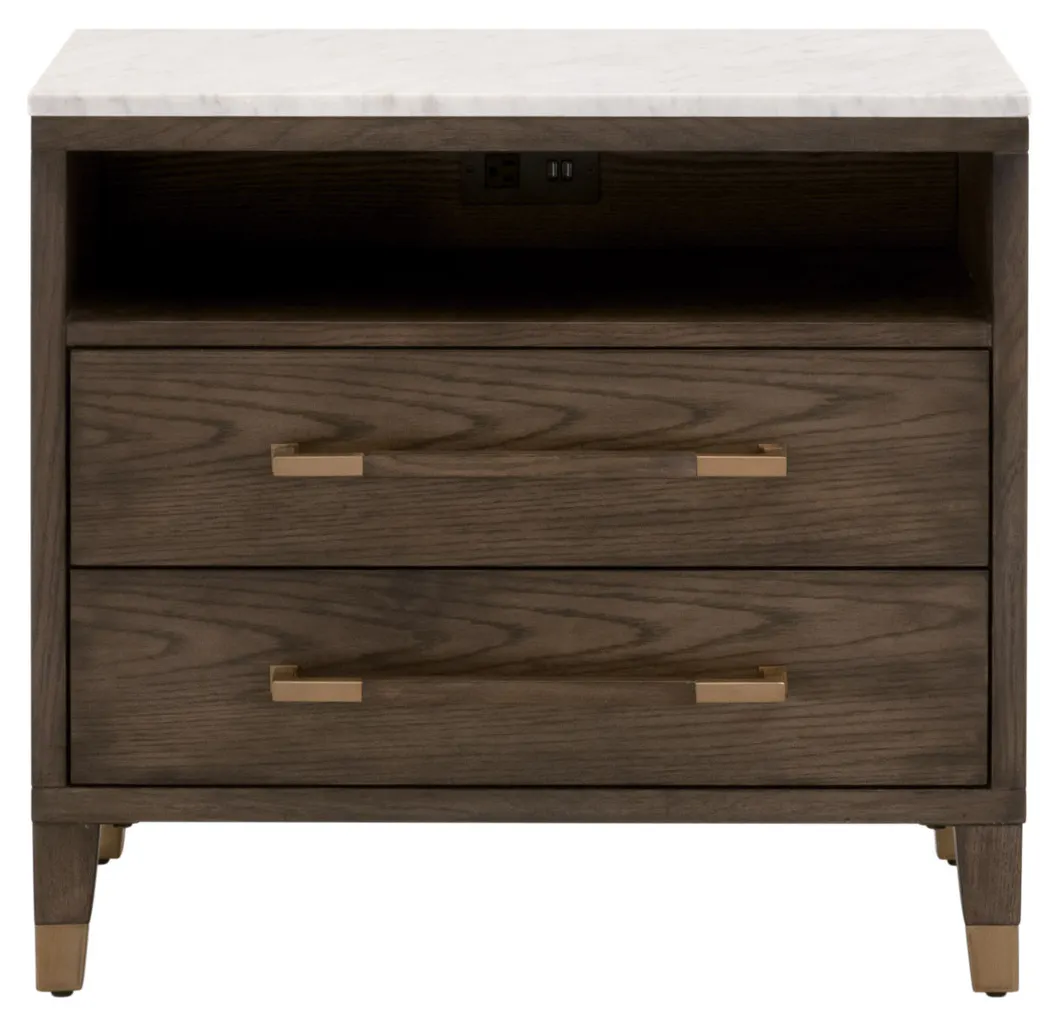 Essentials For Living 5250.DB-OAK/BIA Cambria 2-Drawer Nightstand Essentials For Living 5250.DB-OAK/BIA Cambria 2-Drawer Nightstand