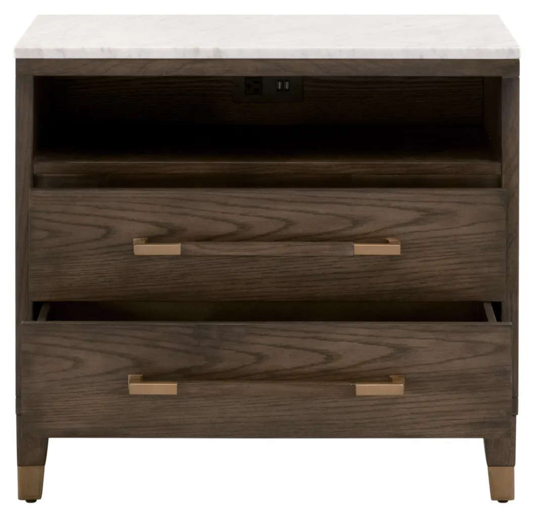 Essentials For Living 5250.DB-OAK/BIA Cambria 2-Drawer Nightstand Essentials For Living 5250.DB-OAK/BIA Cambria 2-Drawer Nightstand