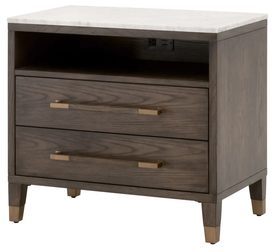 Essentials For Living 5250.DB-OAK/BIA Cambria 2-Drawer Nightstand Essentials For Living 5250.DB-OAK/BIA Cambria 2-Drawer Nightstand