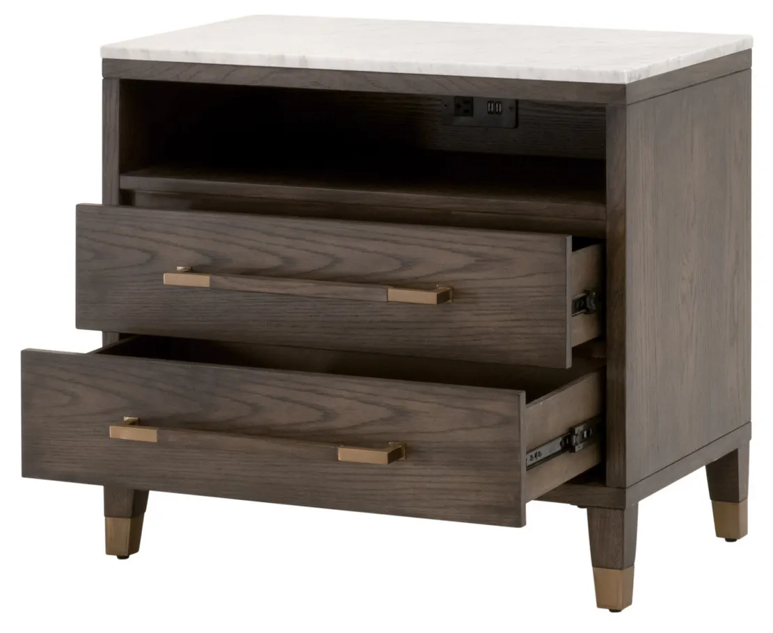 Essentials For Living 5250.DB-OAK/BIA Cambria 2-Drawer Nightstand Essentials For Living 5250.DB-OAK/BIA Cambria 2-Drawer Nightstand