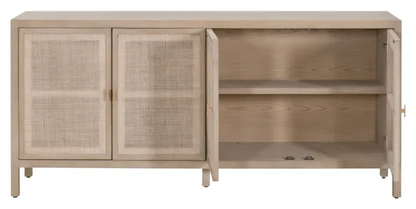 Essentials For Living 8086.SGRY-OAK/CN Carina Media Sideboard Essentials For Living 8086.SGRY-OAK/CN Carina Media Sideboard