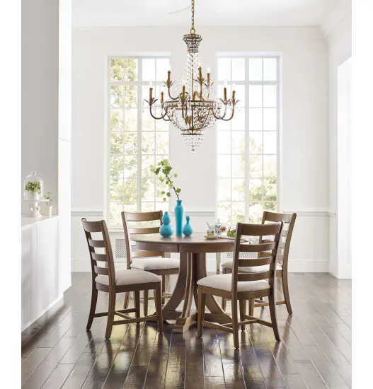 Kincaid Furniture 317-705L 44" Round Quad Table, Latte Kincaid Furniture 317-705L 44" Round Quad Table, Latte