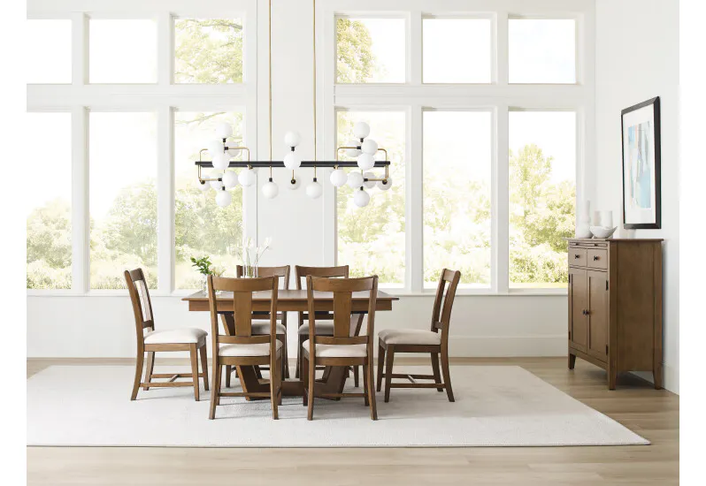 Kincaid Furniture 317-746LP 60" Rectangular Trestle Table Pkg, Latte Kincaid Furniture 317-746LP 60" Rectangular Trestle Table Pkg, Latte