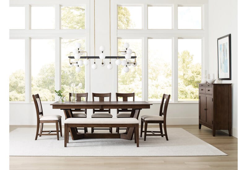 Kincaid Furniture 317-480M Upholstered Dining Bench, Mocha Kincaid Furniture 317-480M Upholstered Dining Bench, Mocha