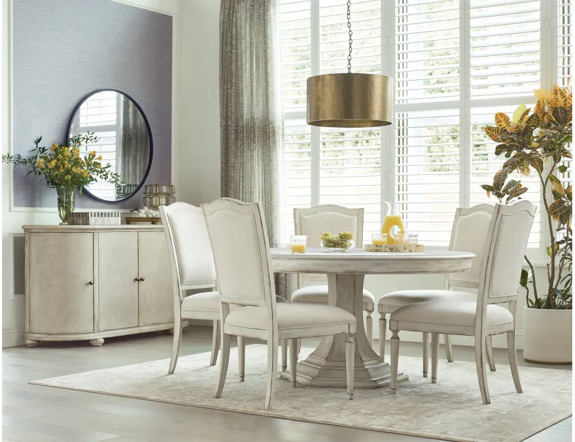 American Drew 309-622C Daniella Upholstered Side Chair - Creme American Drew 309-622C Daniella Upholstered Side Chair - Creme