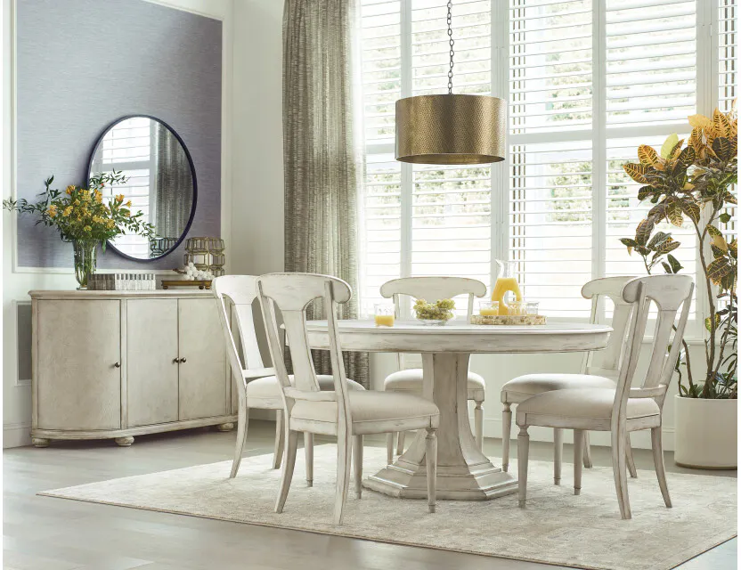 American Drew 309-638C Maeve Wood Back Side Chair - Creme American Drew 309-638C Maeve Wood Back Side Chair - Creme