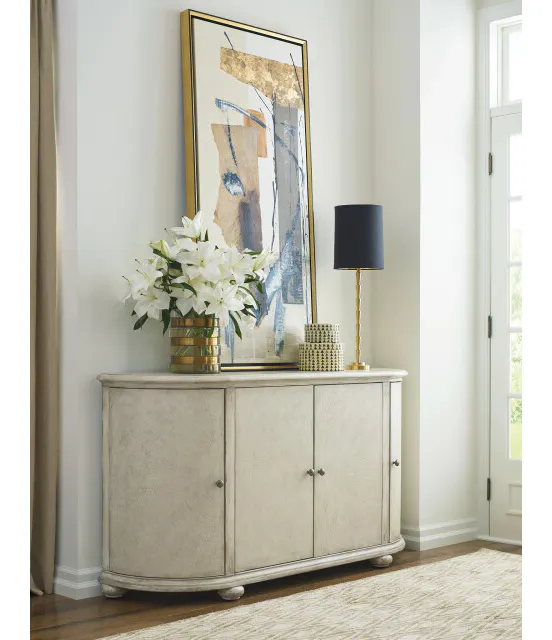 American Drew 309-850C Picard Curved Buffet - Creme American Drew 309-850C Picard Curved Buffet - Creme
