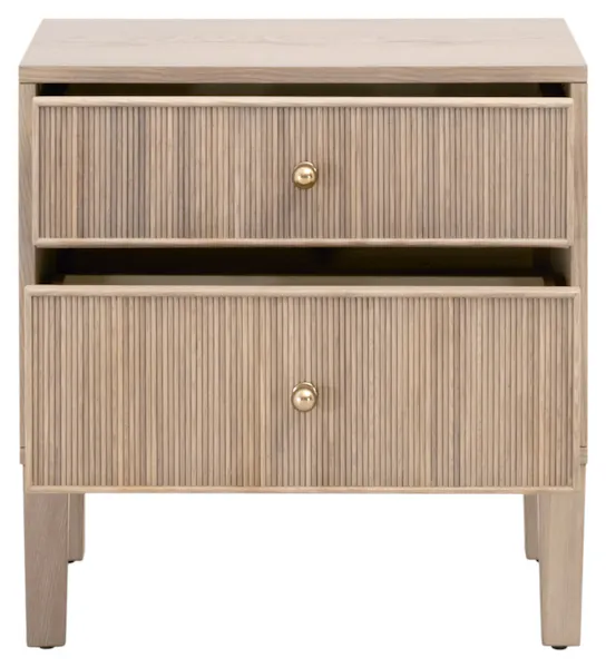 Essentials For Living 5256.NAT-OAK Highland 2-Drawer Nightstand Essentials For Living 5256.NAT-OAK Highland 2-Drawer Nightstand