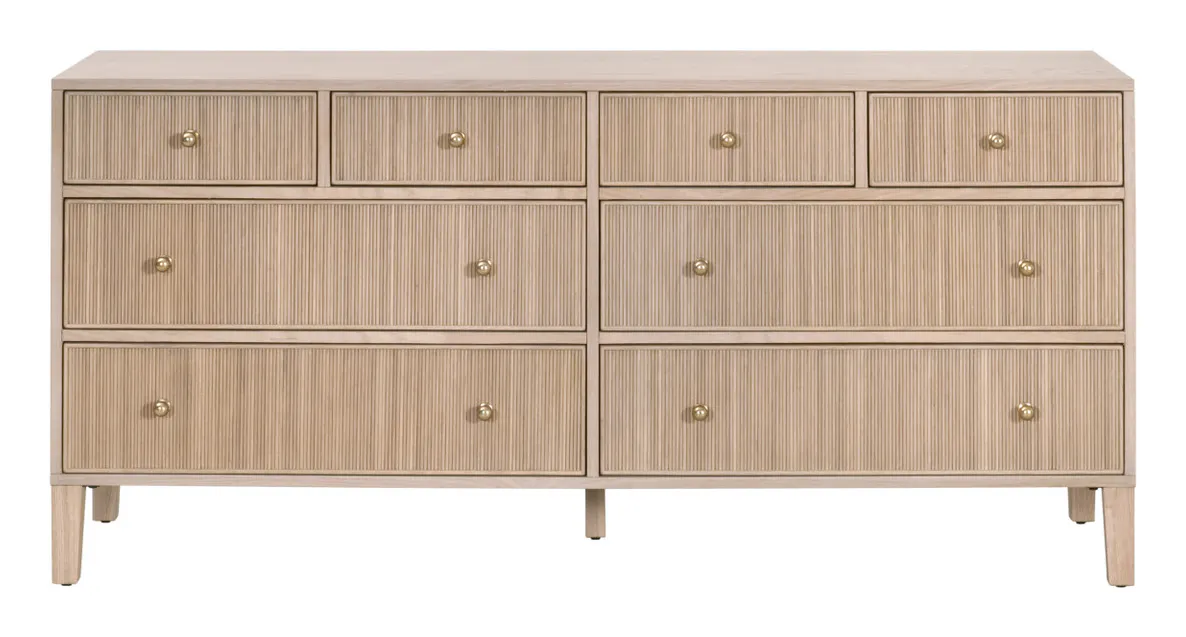 Essentials For Living 5258.NAT-OAK Highland 8-Drawer Double Dresser Essentials For Living 5258.NAT-OAK Highland 8-Drawer Double Dresser
