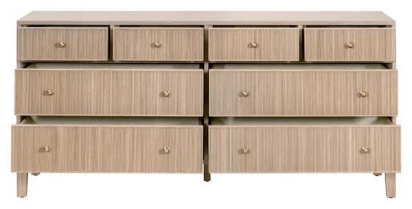 Essentials For Living 5258.NAT-OAK Highland 8-Drawer Double Dresser Essentials For Living 5258.NAT-OAK Highland 8-Drawer Double Dresser