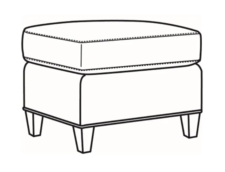 CR Laine L4452-07 Madelaine Leather Ottoman