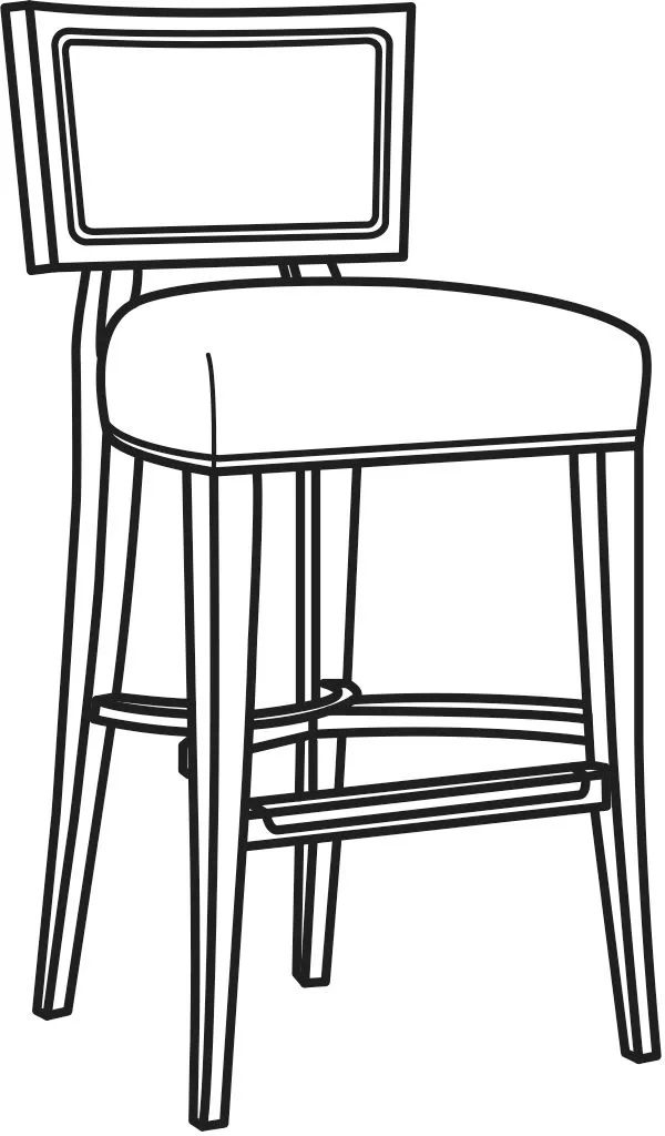 CR Laine L8220-46 Corinne Leather Bar Stool