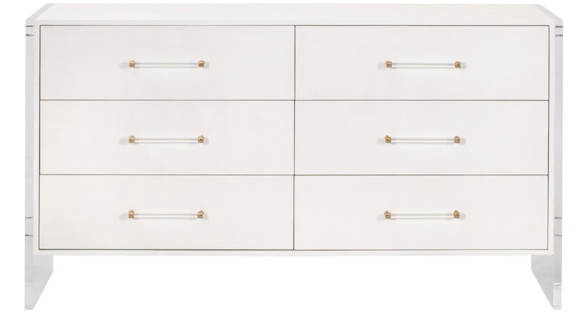 Essentials For Living 6161.PRL-SHG/BBRS Sonia Shagreen 6-Drawer Double Dresser Essentials For Living 6161.PRL-SHG/BBRS Sonia Shagreen 6-Drawer Double Dresser