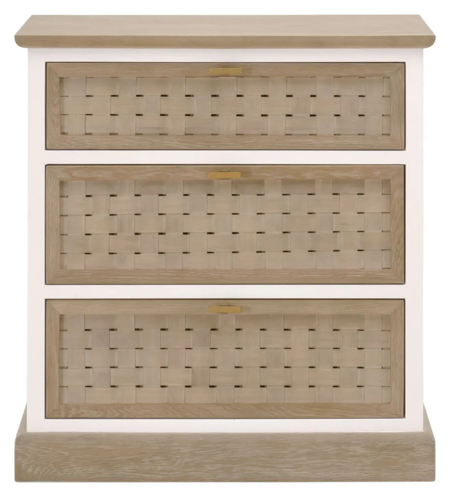 Essentials For Living 8081.SGRY-OAK/WPO Weave Entry Cabinet Essentials For Living 8081.SGRY-OAK/WPO Weave Entry Cabinet
