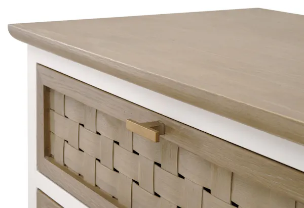 Essentials For Living 8081.SGRY-OAK/WPO Weave Entry Cabinet Essentials For Living 8081.SGRY-OAK/WPO Weave Entry Cabinet