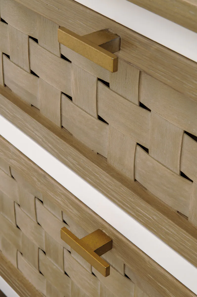Essentials For Living 8081.SGRY-OAK/WPO Weave Entry Cabinet Essentials For Living 8081.SGRY-OAK/WPO Weave Entry Cabinet