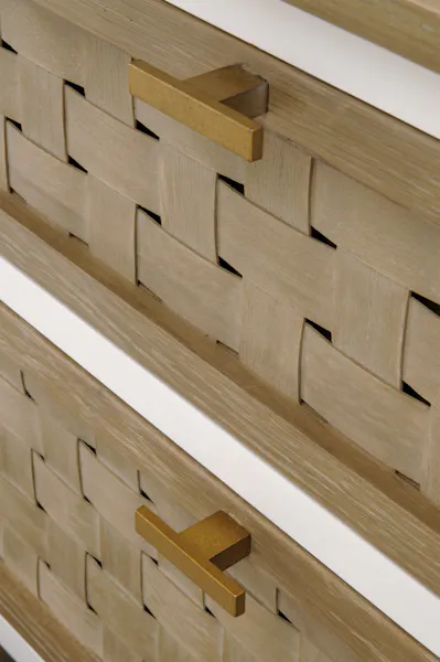 Essentials For Living 8081.SGRY-OAK/WPO Weave Entry Cabinet Essentials For Living 8081.SGRY-OAK/WPO Weave Entry Cabinet