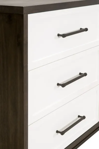 Essentials For Living 6140.BBRN/WHT-AB Wrenn 6-Drawer Double Dresser Essentials For Living 6140.BBRN/WHT-AB Wrenn 6-Drawer Double Dresser