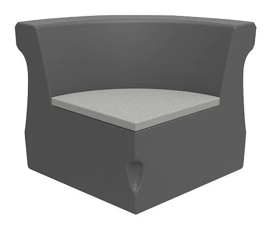 Tropitone 3B181005CC Radius Curved Corner Module with Seat Pad Tropitone 3B181005CC Radius Curved Corner Module with Seat Pad