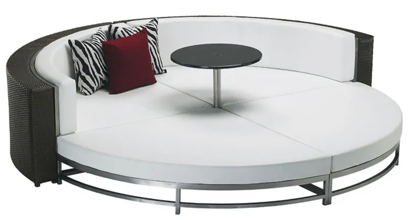 Tropitone Cabana Club Stainless Steel Woven Party Lounger Tropitone Cabana Club Stainless Steel Woven Party Lounger