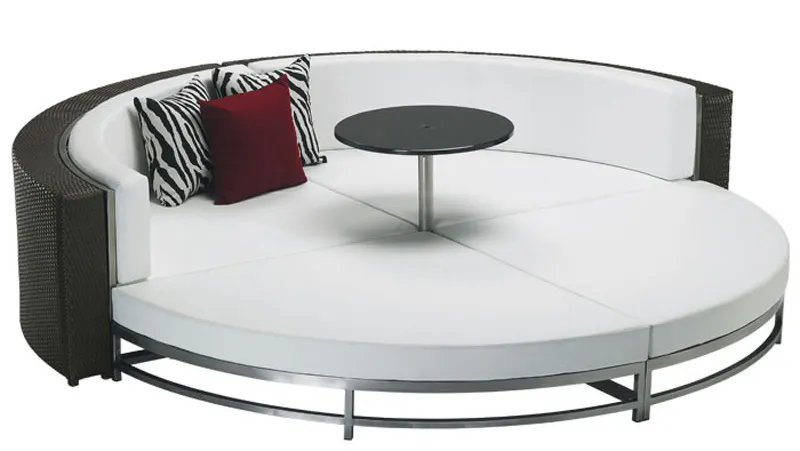 Tropitone Cabana Club Stainless Steel Woven Party Lounger Tropitone Cabana Club Stainless Steel Woven Party Lounger