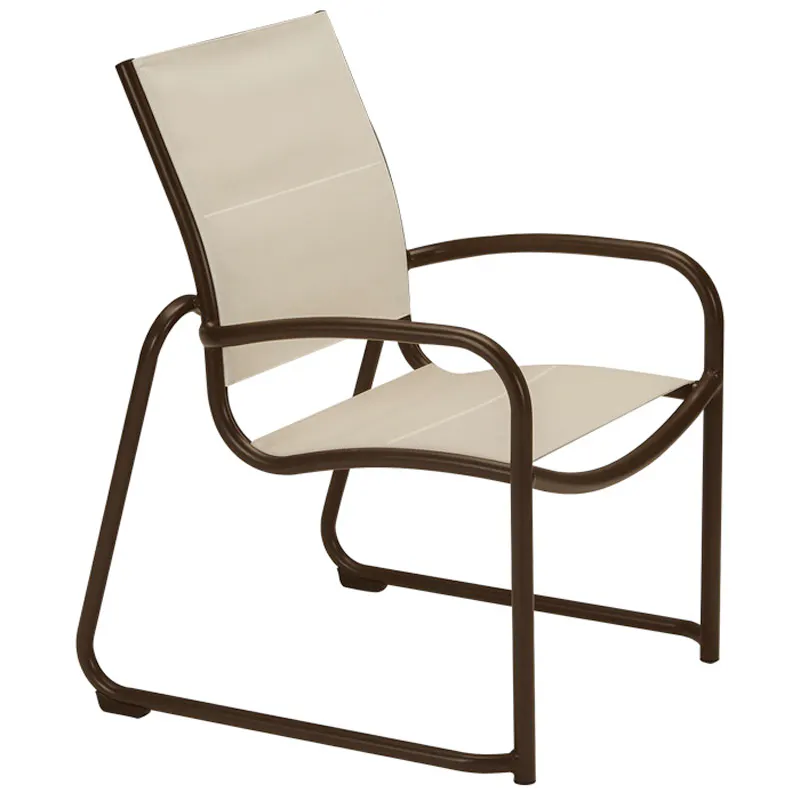 Tropitone 220425DP Millennia Duplex Sling Dining Chair Sled Base