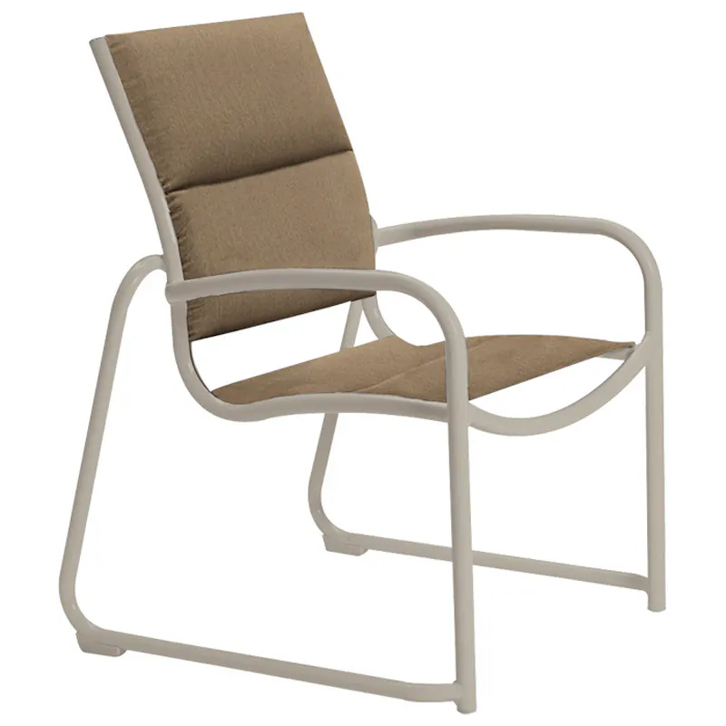 Tropitone 220425PS Millennia Padded Sling Dining Chair Sled Base