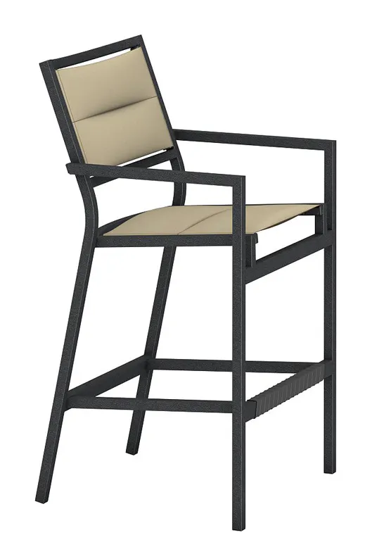 Tropitone 591026PS Cabana Club Padded Sling Stationary Bar Stool Tropitone 591026PS Cabana Club Padded Sling Stationary Bar Stool
