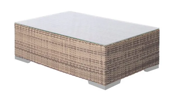 Tropitone 641453AFR Arzo Woven Frosted Acrylic Coffee Table Tropitone 641453AFR Arzo Woven Frosted Acrylic Coffee Table