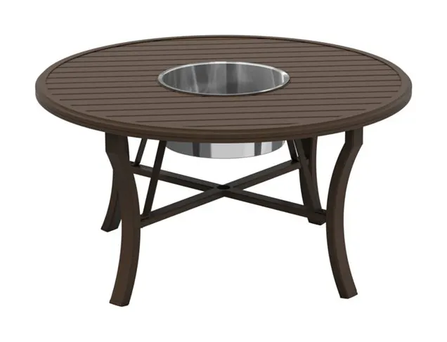 Tropitone 401154BRBK Fire Round Banchetto 54 inch Dining Height Beverage Bucket Table Tropitone 401154BRBK Fire Round Banchetto 54 inch Dining Height Beverage Bucket Table